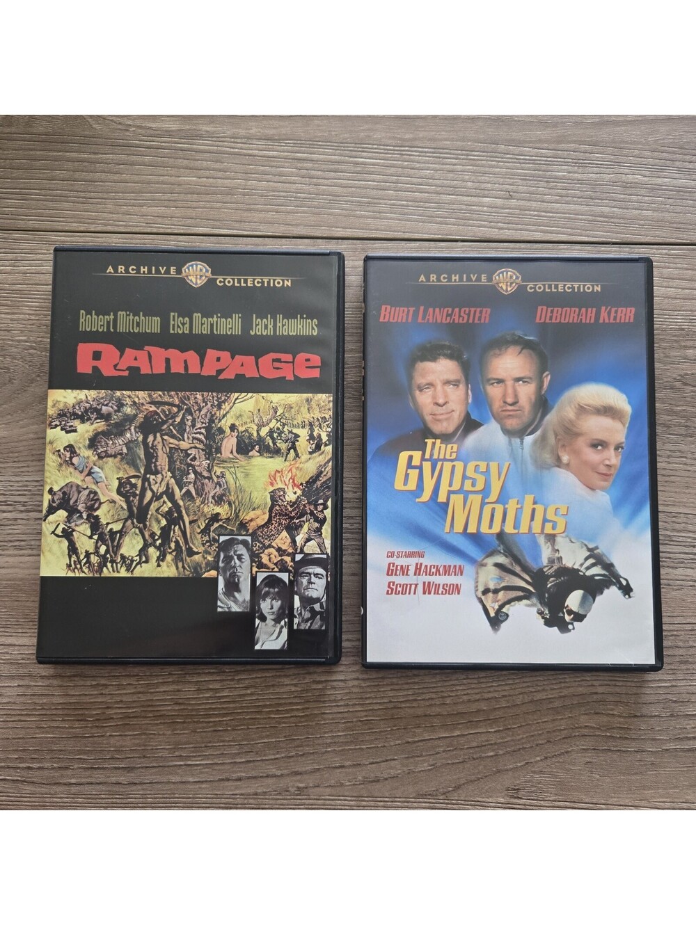 2-DVD LOT: Rampage + The Gypsy Moths Warner Archive Mitchum Lancaster Adventure